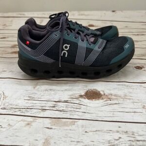 On Cloudstratus Running Shoes Dark Teal Black Max Cushion Women 9.5